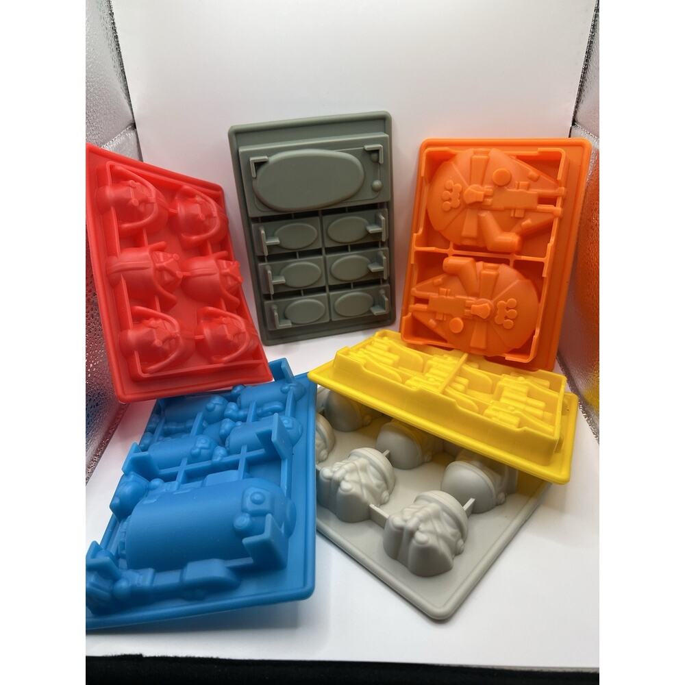 Lot Of 6 STAR WARS Silicone Ice Trays Baking Molds Chocolate Jello Candy Molds - Picture 10 of 10